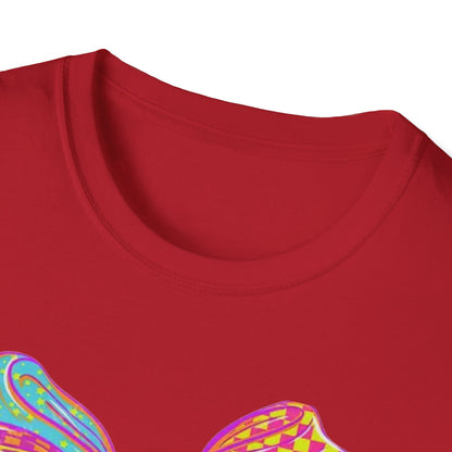 Colorful Bow Graphic Unisex T-Shirt, Fun Graphic Tee, Stylish Casual Wear, Perfect Gift for Birthdays, Festivals, and Celebrations