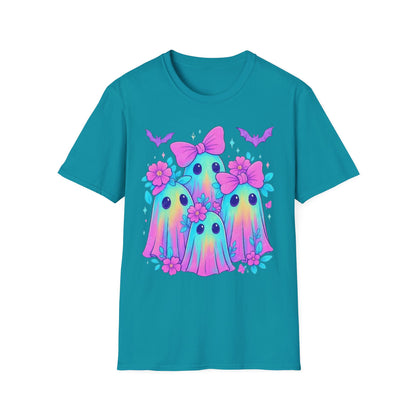 Whimsical Ghosts T-Shirt, Cute Halloween Shirt, Kids & Adults Apparel, Soft Cotton Tee, Spooky Gift Idea, Fun Graphic Tee