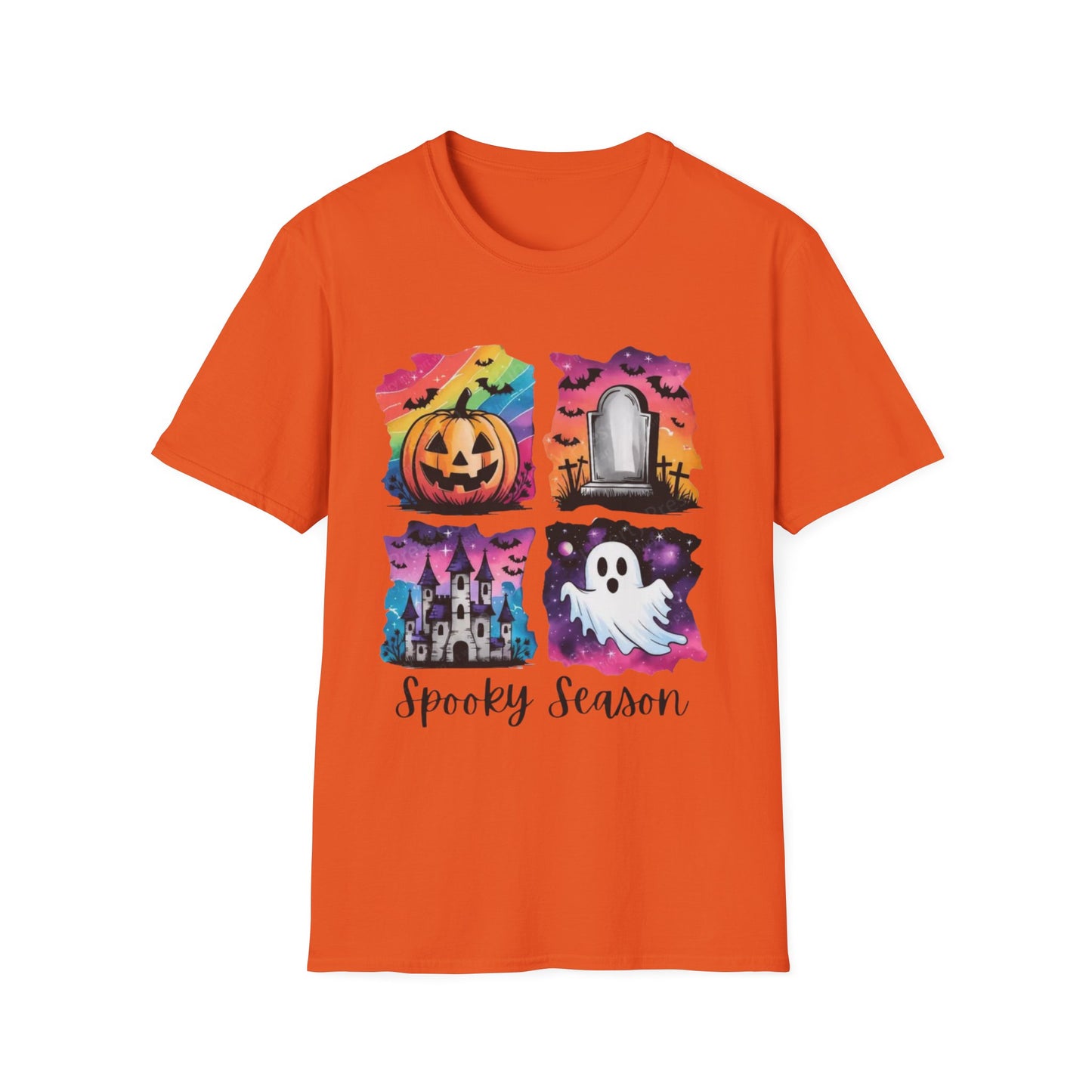 Halloween Graphic Tee, Spooky Season T-Shirt, Unisex Halloween Shirt, Witchy Apparel, October Festive Wear, Ghost and Pumpkin Tee