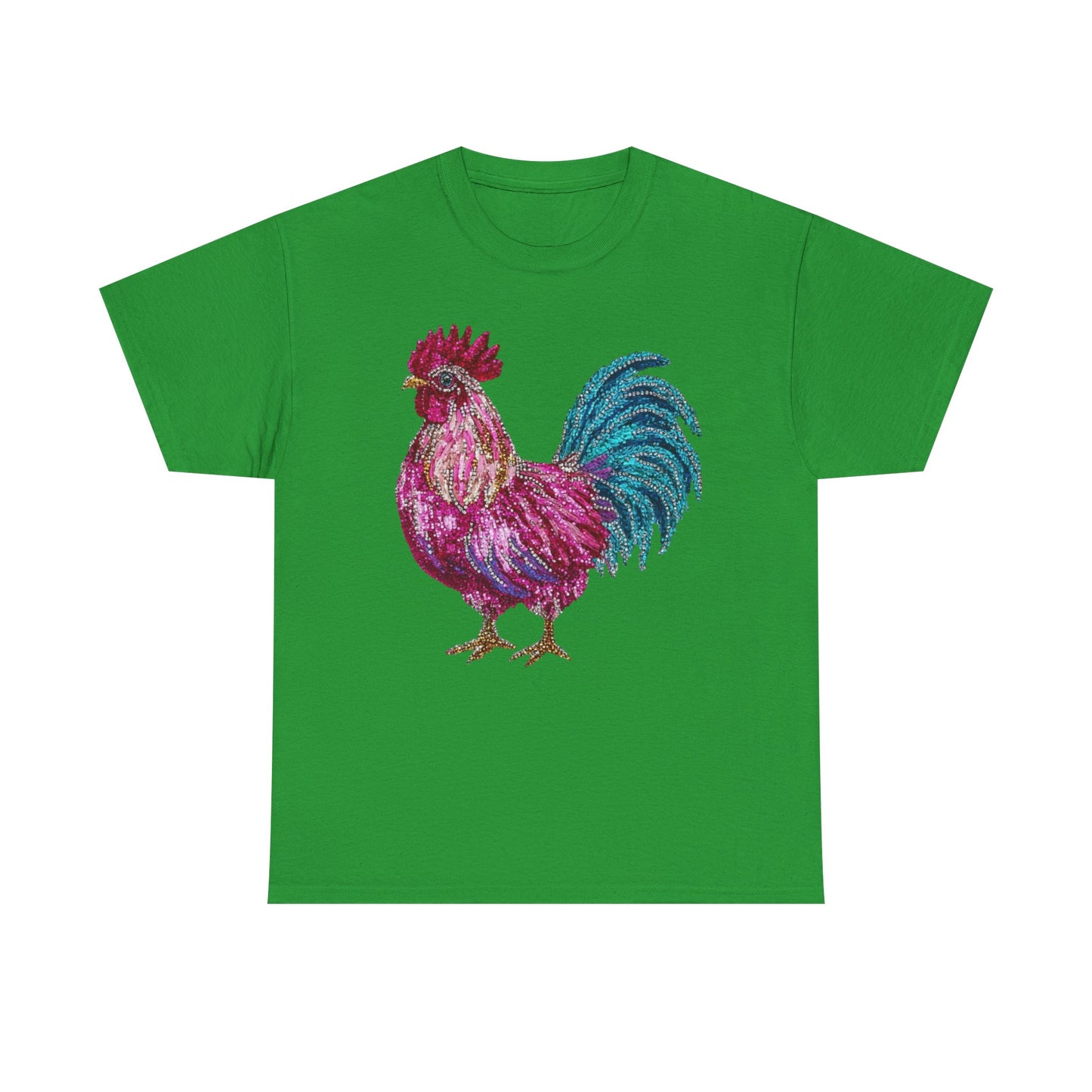 Vibrant Rooster Graphic Tee, Unisex Heavy Cotton Shirt, Farmhouse Clothing, Animal Lover Gift, Casual Tee, Birthday Present