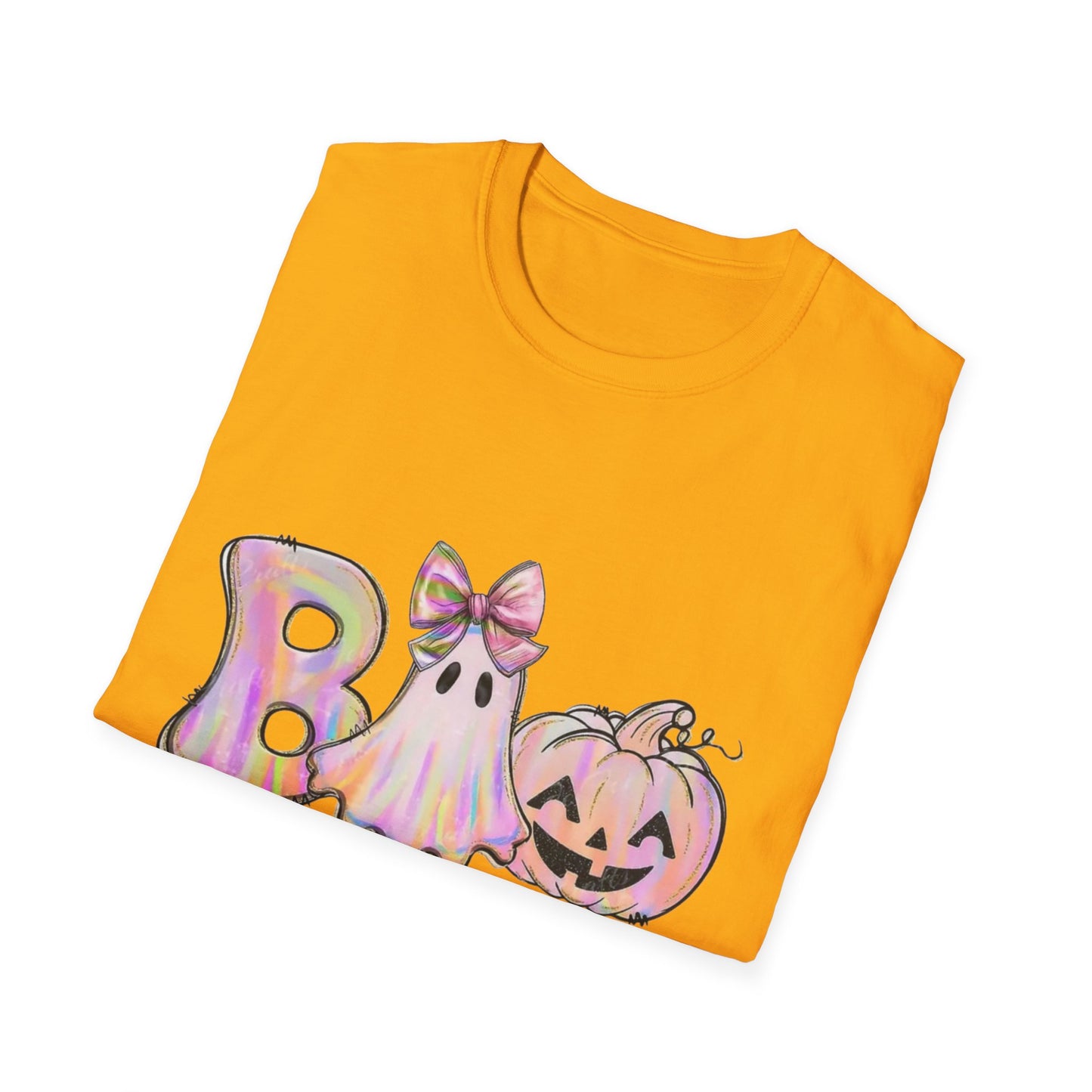 Halloween Ghost Unisex Softstyle T-Shirt, Spooky Tee, Fall Apparel, Pumpkin Shirt, Boo T-Shirt,Halloween Costume