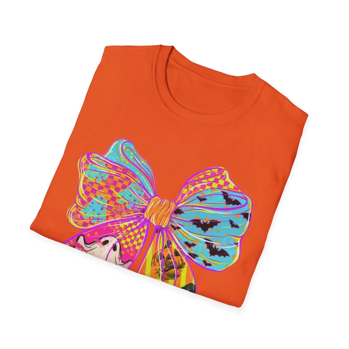 Colorful Bow Graphic Unisex T-Shirt, Fun Graphic Tee, Stylish Casual Wear, Perfect Gift for Birthdays, Festivals, and Celebrations