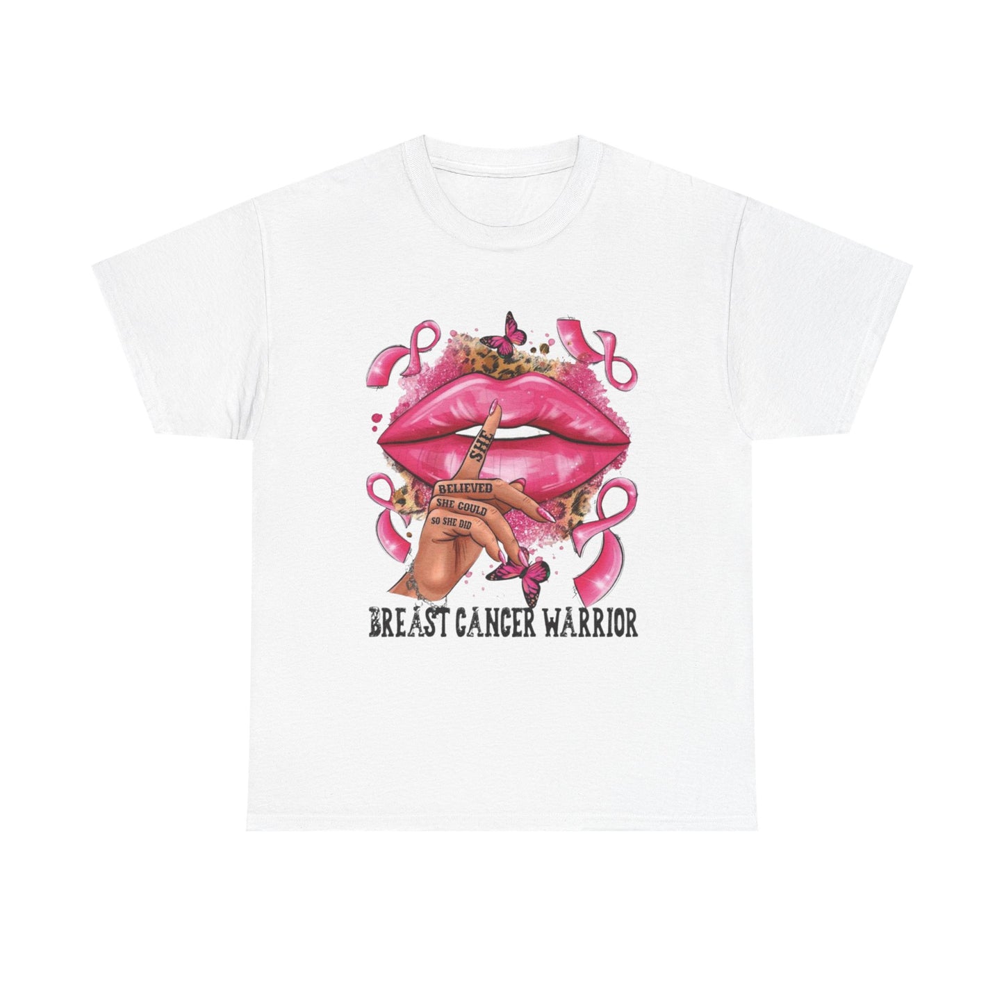 Breast Cancer Warrior Tee, Inspirational Shirt for Awareness, Gift for Cancer Fighters, Supportive Apparel, Empowering T-Shirt