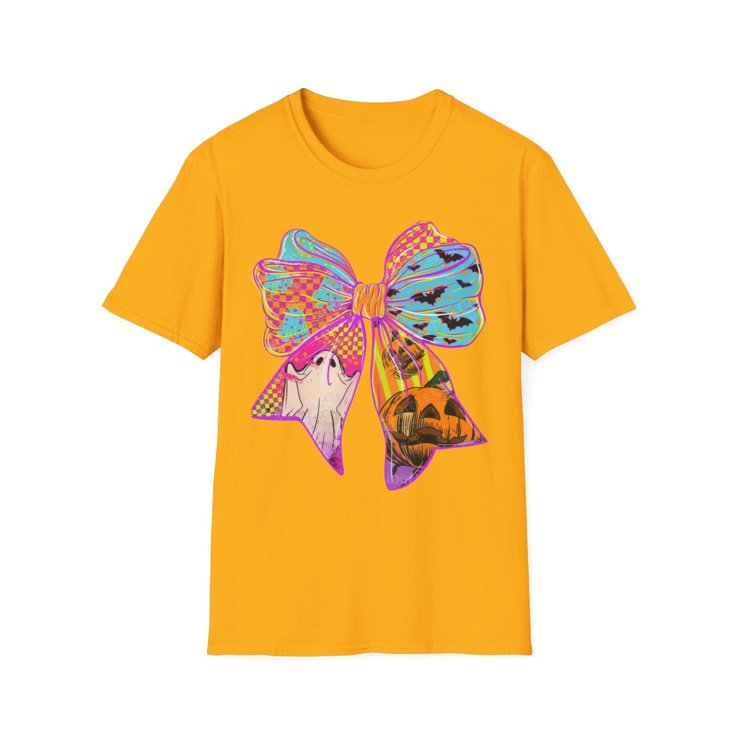 Colorful Bow Graphic Unisex T-Shirt, Fun Graphic Tee, Stylish Casual Wear, Perfect Gift for Birthdays, Festivals, and Celebrations