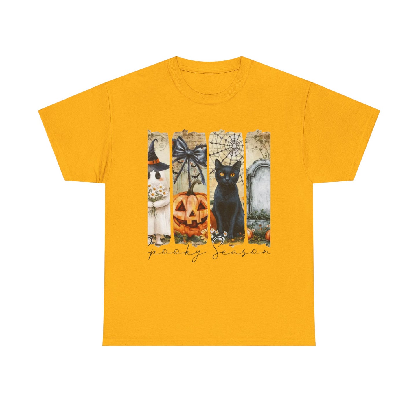 Halloween Cat Tee, Vintage Halloween Shirt, Unisex T-Shirt, Fall Graphic Tee, Spooky Season Apparel, Cat Lover Gift