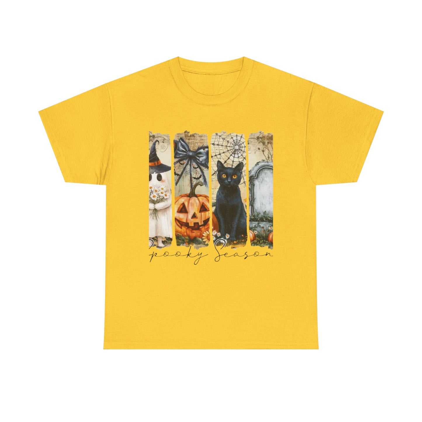 Halloween Cat Tee, Vintage Halloween Shirt, Unisex T-Shirt, Fall Graphic Tee, Spooky Season Apparel, Cat Lover Gift