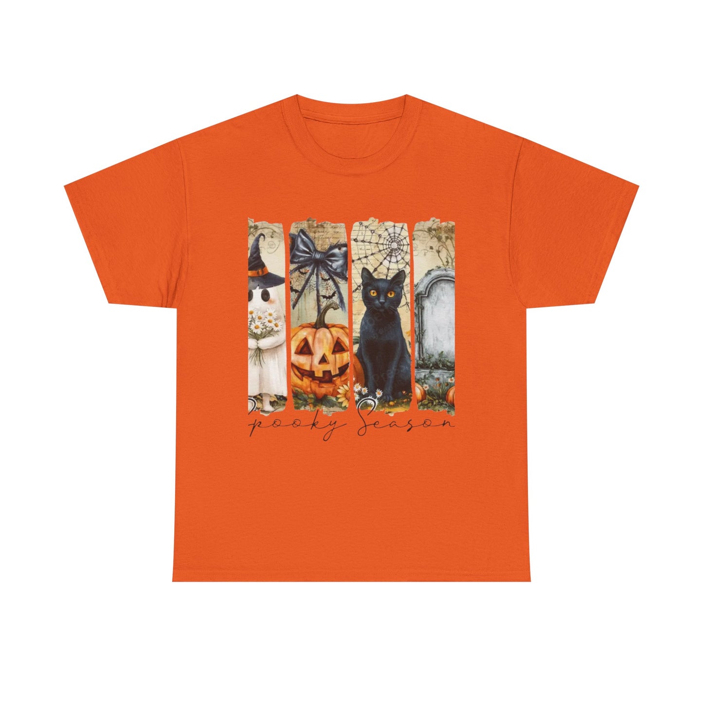 Halloween Cat Tee, Vintage Halloween Shirt, Unisex T-Shirt, Fall Graphic Tee, Spooky Season Apparel, Cat Lover Gift