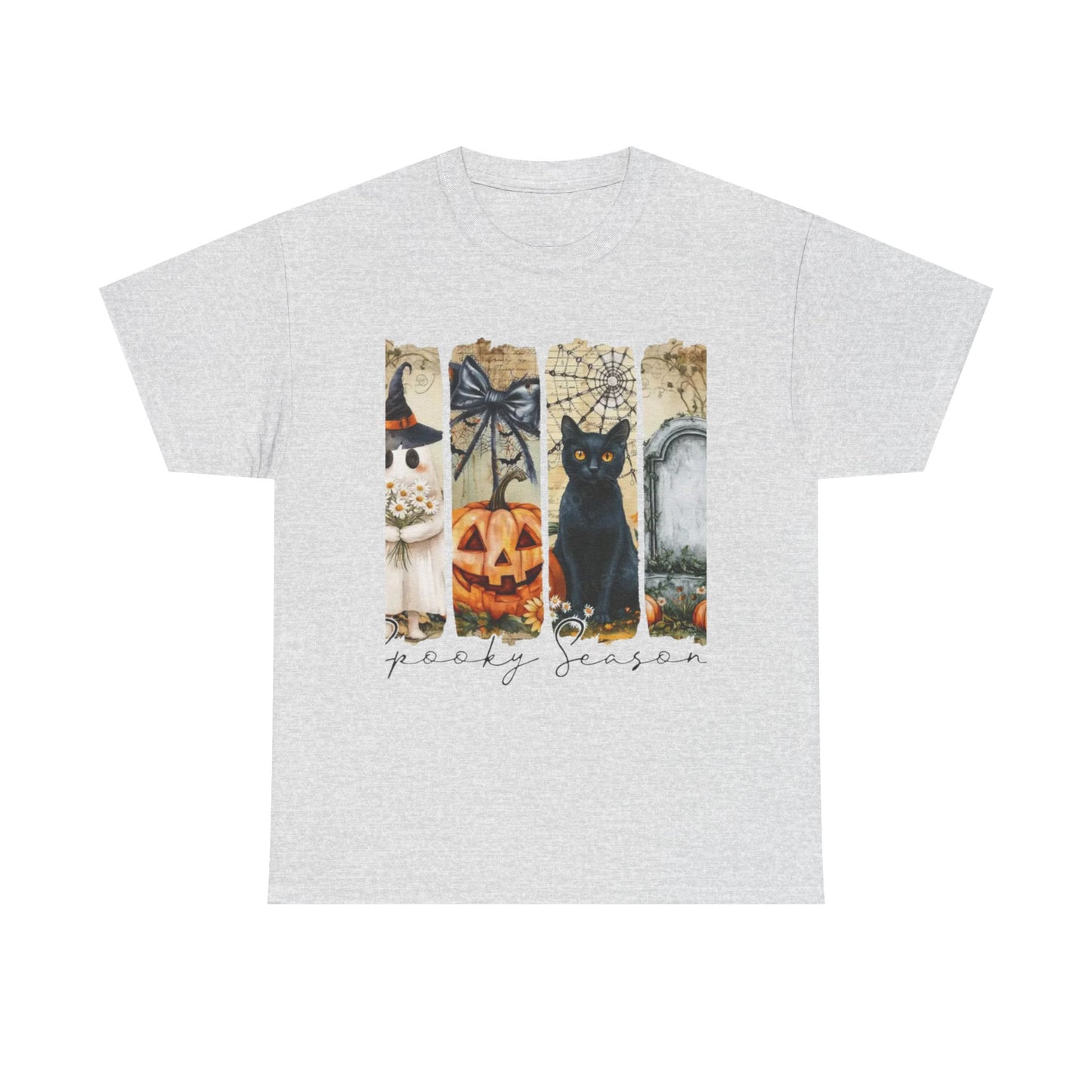 Halloween Cat Tee, Vintage Halloween Shirt, Unisex T-Shirt, Fall Graphic Tee, Spooky Season Apparel, Cat Lover Gift