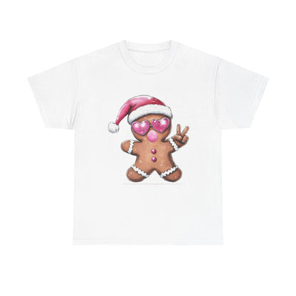 Festive Gingerbread Tee, Unisex Christmas T-Shirt, Cute Holiday Apparel, Seasonal Gift, Gingerbread Design Shirt