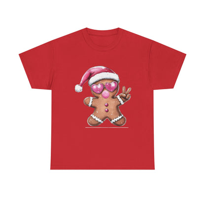 Festive Gingerbread Tee, Unisex Christmas T-Shirt, Cute Holiday Apparel, Seasonal Gift, Gingerbread Design Shirt