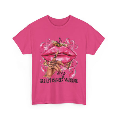 Breast Cancer Warrior Tee, Inspirational Shirt for Awareness, Gift for Cancer Fighters, Supportive Apparel, Empowering T-Shirt