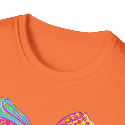 Colorful Bow Graphic Unisex T-Shirt, Fun Graphic Tee, Stylish Casual Wear, Perfect Gift for Birthdays, Festivals, and Celebrations