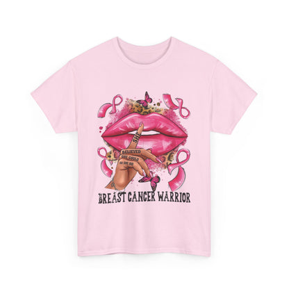 Breast Cancer Warrior Tee, Inspirational Shirt for Awareness, Gift for Cancer Fighters, Supportive Apparel, Empowering T-Shirt