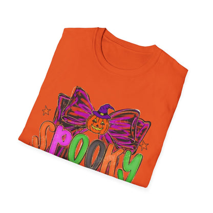 Spooky Season Unisex Softstyle T-Shirt, Halloween Tee, Fall Apparel, Fun Costume Shirt, Boo-tiful Gift, Pumpkin Party Shirt