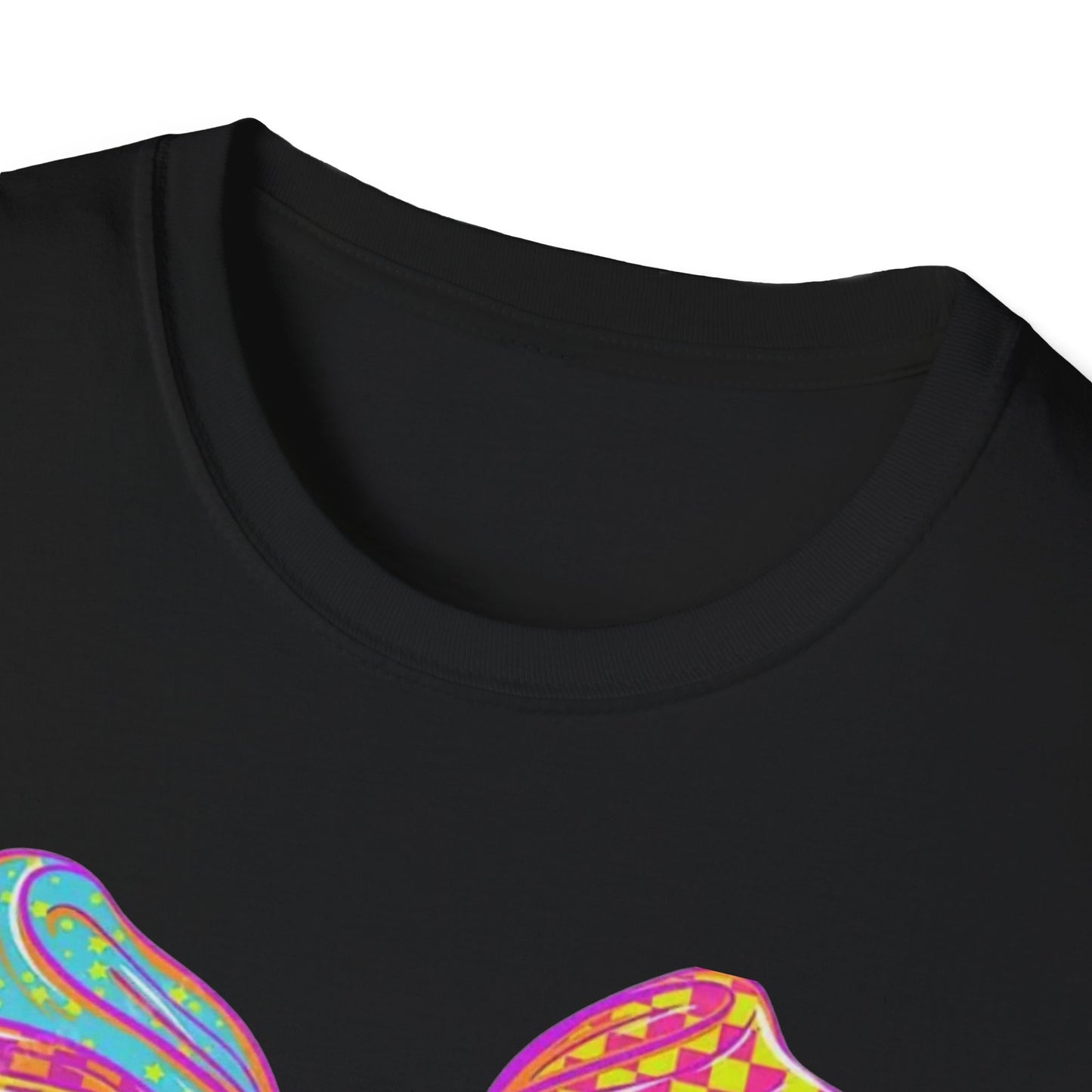 Colorful Bow Graphic Unisex T-Shirt, Fun Graphic Tee, Stylish Casual Wear, Perfect Gift for Birthdays, Festivals, and Celebrations