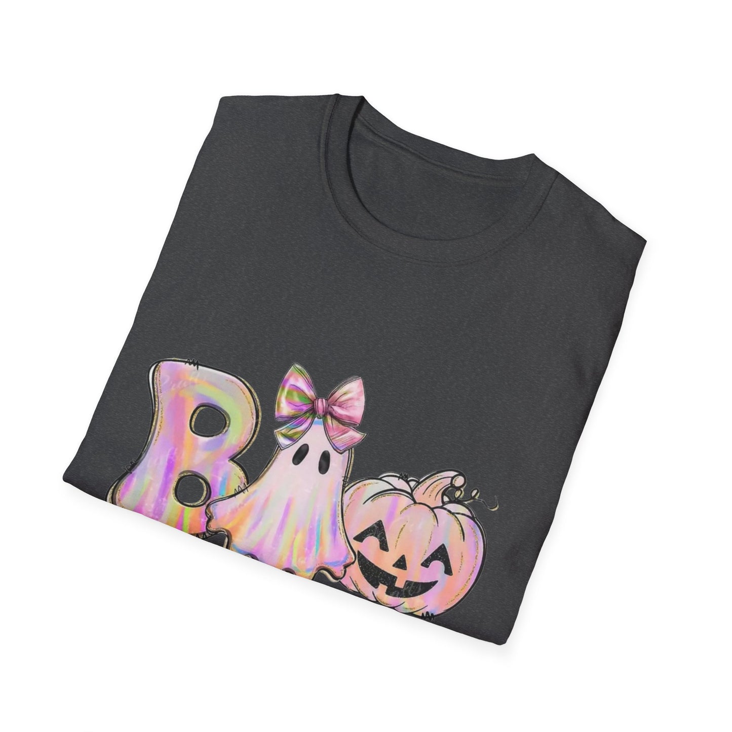 Halloween Ghost Unisex Softstyle T-Shirt, Spooky Tee, Fall Apparel, Pumpkin Shirt, Boo T-Shirt,Halloween Costume
