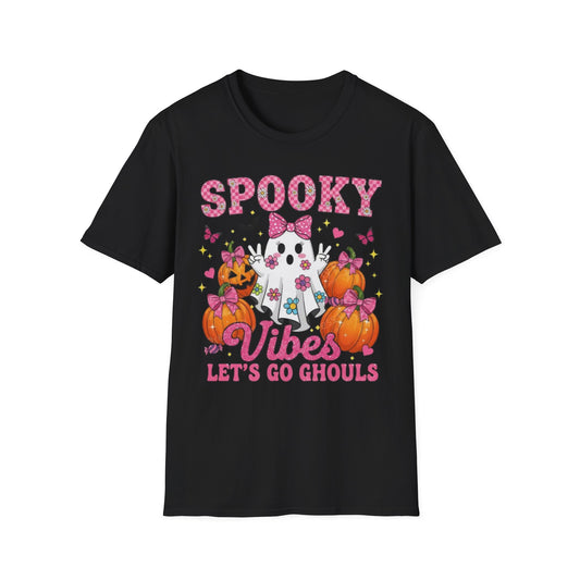 Spooky Vibes Unisex T-Shirt, Halloween Tee, Fun Costume Shirt, Ghost Design Shirt, Fall Fashion, Ghouls Love