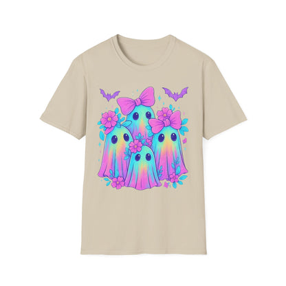 Whimsical Ghosts T-Shirt, Cute Halloween Shirt, Kids & Adults Apparel, Soft Cotton Tee, Spooky Gift Idea, Fun Graphic Tee