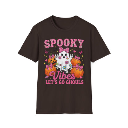 Spooky Vibes Unisex T-Shirt, Halloween Tee, Fun Costume Shirt, Ghost Design Shirt, Fall Fashion, Ghouls Love