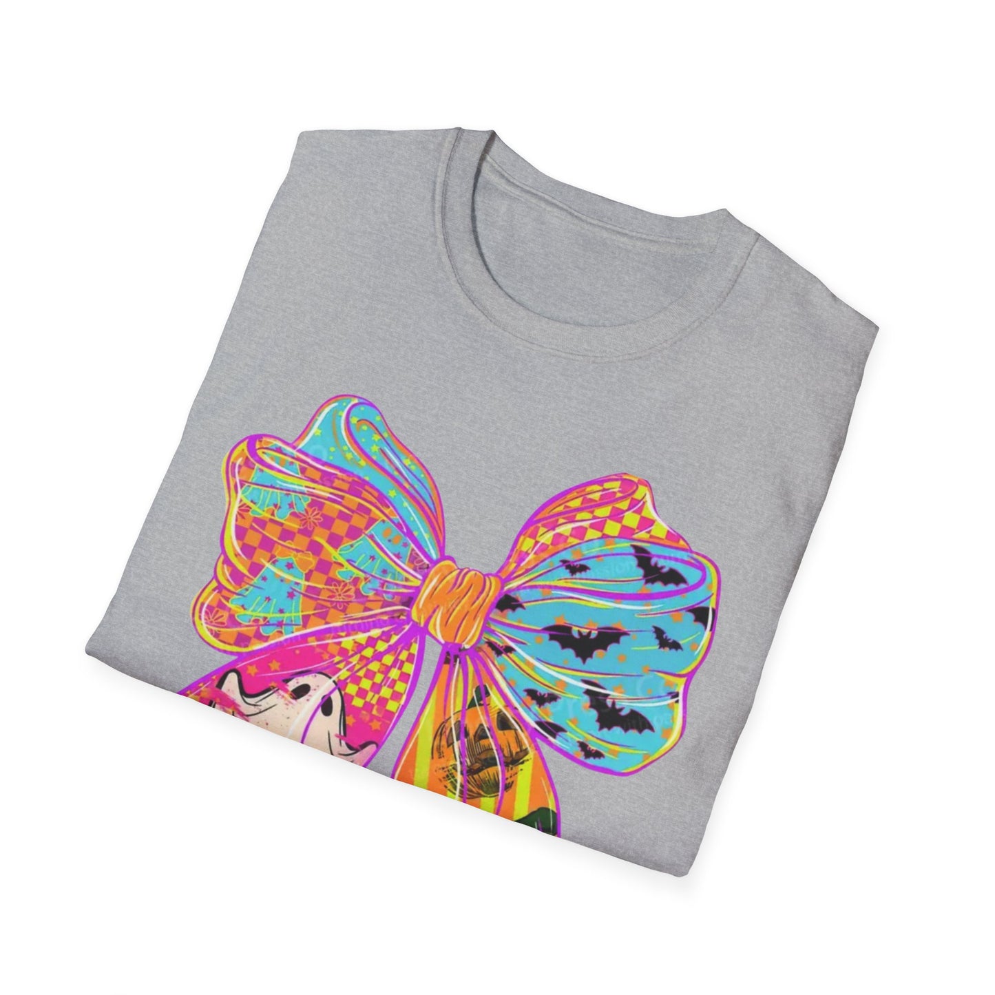 Colorful Bow Graphic Unisex T-Shirt, Fun Graphic Tee, Stylish Casual Wear, Perfect Gift for Birthdays, Festivals, and Celebrations