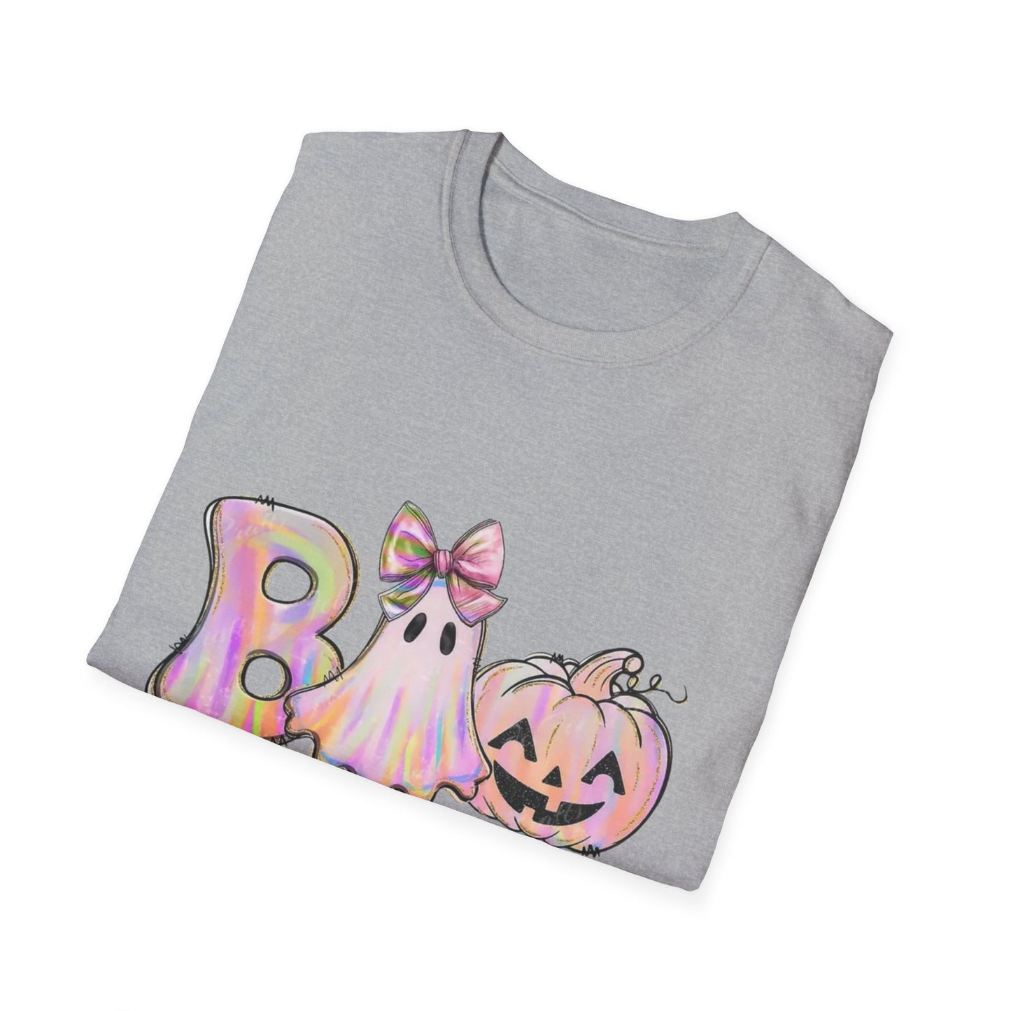 Halloween Ghost Unisex Softstyle T-Shirt, Spooky Tee, Fall Apparel, Pumpkin Shirt, Boo T-Shirt,Halloween Costume
