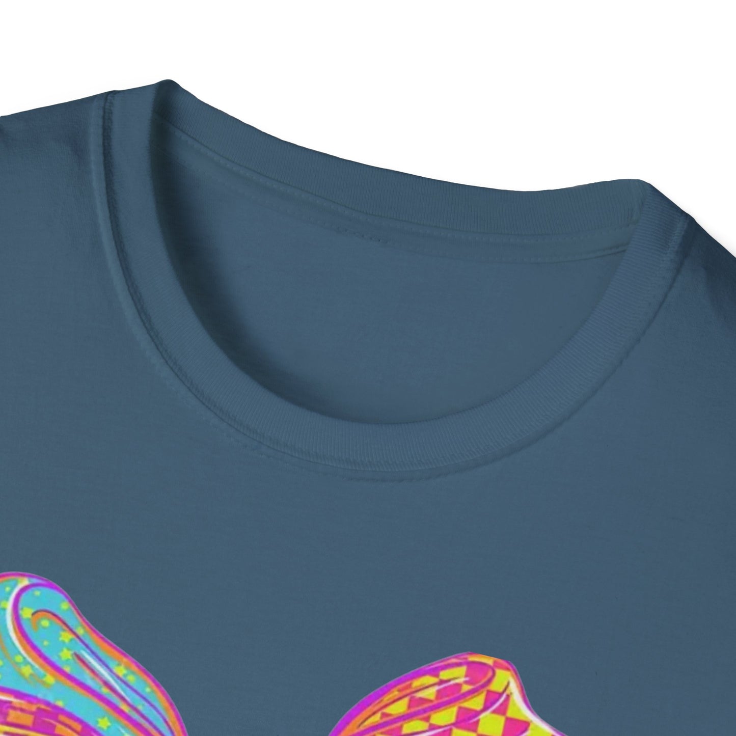 Colorful Bow Graphic Unisex T-Shirt, Fun Graphic Tee, Stylish Casual Wear, Perfect Gift for Birthdays, Festivals, and Celebrations