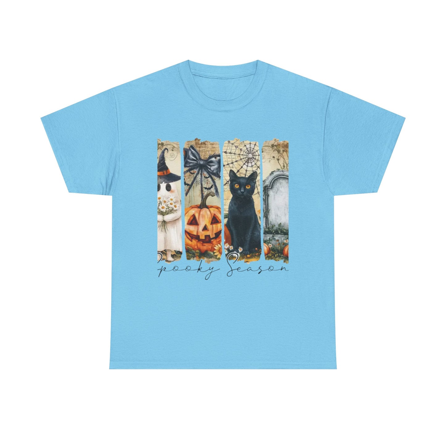 Halloween Cat Tee, Vintage Halloween Shirt, Unisex T-Shirt, Fall Graphic Tee, Spooky Season Apparel, Cat Lover Gift
