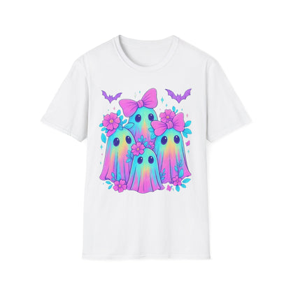 Whimsical Ghosts T-Shirt, Cute Halloween Shirt, Kids & Adults Apparel, Soft Cotton Tee, Spooky Gift Idea, Fun Graphic Tee
