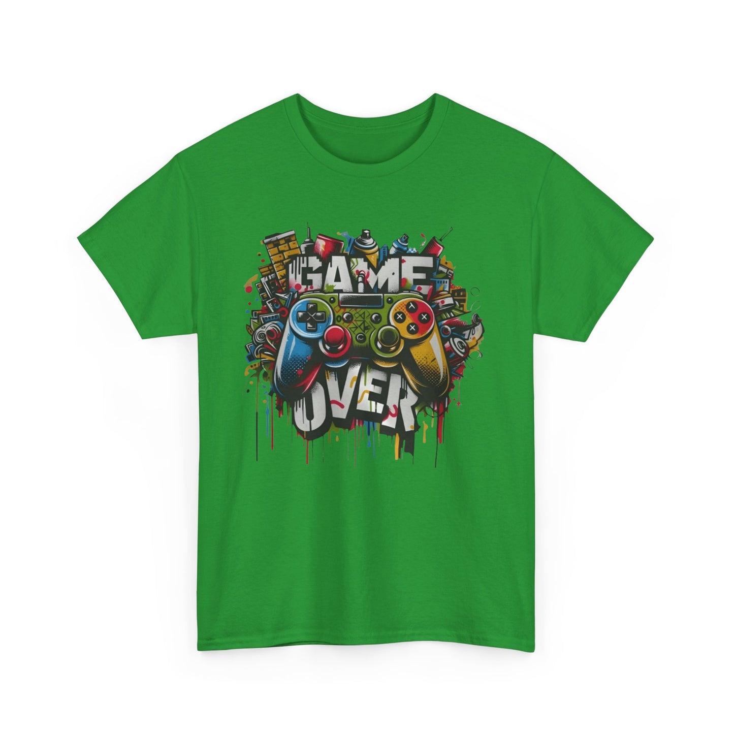 Game Over Unisex Heavy Cotton Tee, Gamer Shirt, Video Game Apparel, Casual Wear, Perfect Gift for Gamers, Birthday Gift, Fun Tee