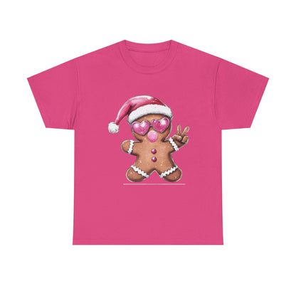 Festive Gingerbread Tee, Unisex Christmas T-Shirt, Cute Holiday Apparel, Seasonal Gift, Gingerbread Design Shirt