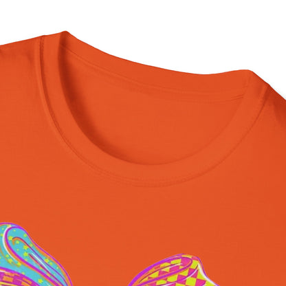 Colorful Bow Graphic Unisex T-Shirt, Fun Graphic Tee, Stylish Casual Wear, Perfect Gift for Birthdays, Festivals, and Celebrations