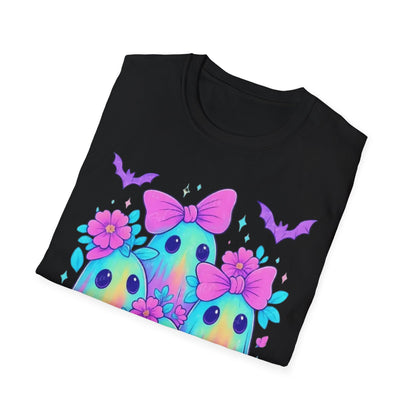 Whimsical Ghosts T-Shirt, Cute Halloween Shirt, Kids & Adults Apparel, Soft Cotton Tee, Spooky Gift Idea, Fun Graphic Tee
