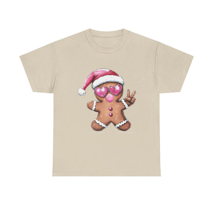 Festive Gingerbread Tee, Unisex Christmas T-Shirt, Cute Holiday Apparel, Seasonal Gift, Gingerbread Design Shirt