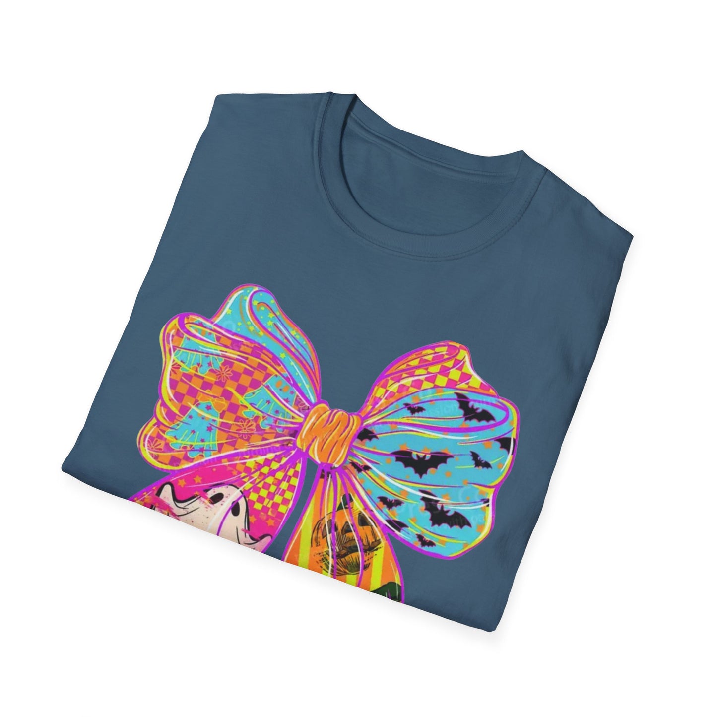Colorful Bow Graphic Unisex T-Shirt, Fun Graphic Tee, Stylish Casual Wear, Perfect Gift for Birthdays, Festivals, and Celebrations