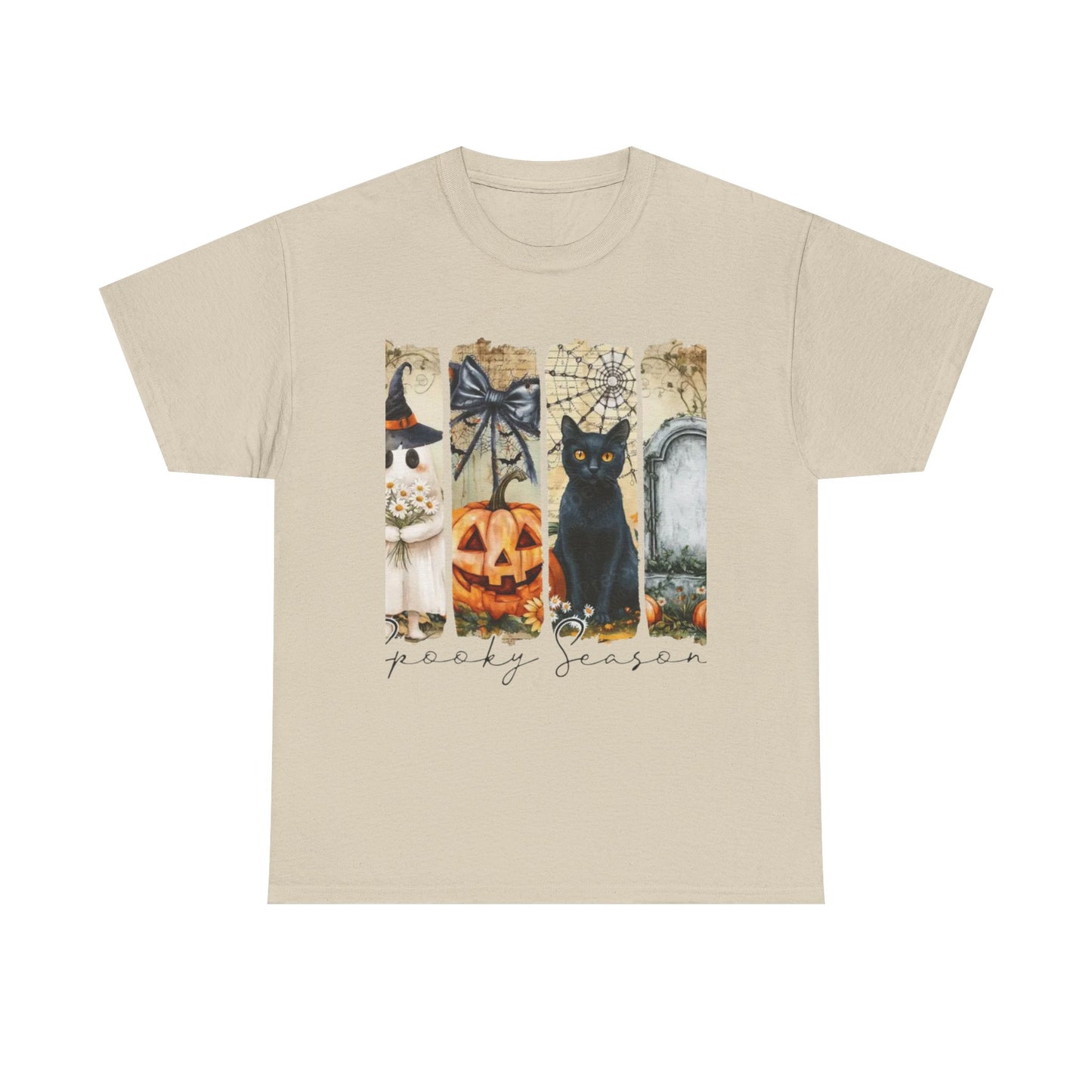 Halloween Cat Tee, Vintage Halloween Shirt, Unisex T-Shirt, Fall Graphic Tee, Spooky Season Apparel, Cat Lover Gift
