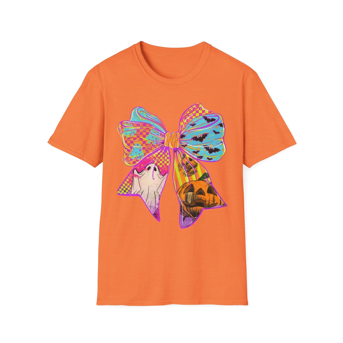 Colorful Bow Graphic Unisex T-Shirt, Fun Graphic Tee, Stylish Casual Wear, Perfect Gift for Birthdays, Festivals, and Celebrations