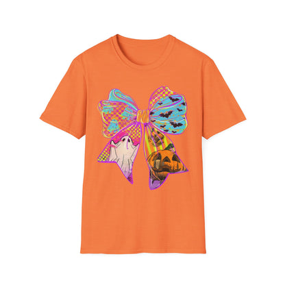 Colorful Bow Graphic Unisex T-Shirt, Fun Graphic Tee, Stylish Casual Wear, Perfect Gift for Birthdays, Festivals, and Celebrations
