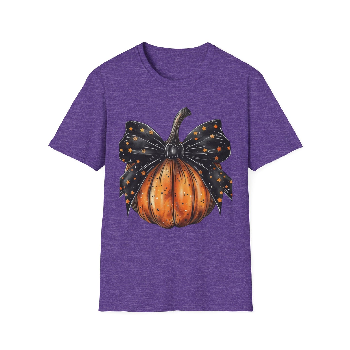 Festive Pumpkin Unisex Softstyle T-Shirt, Fall Fashion Tee, Halloween Shirt, Casual Autumn Wear, Seasonal Gift
