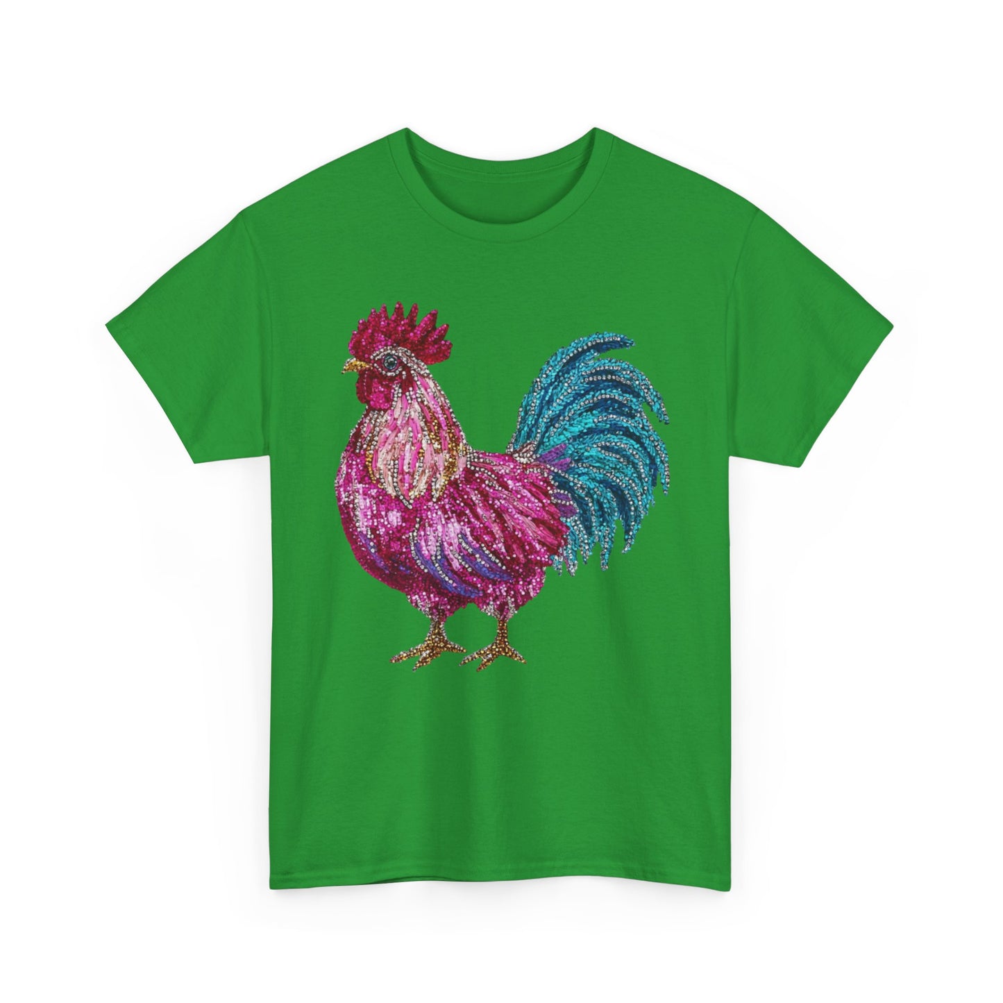 Vibrant Rooster Graphic Tee, Unisex Heavy Cotton Shirt, Farmhouse Clothing, Animal Lover Gift, Casual Tee, Birthday Present