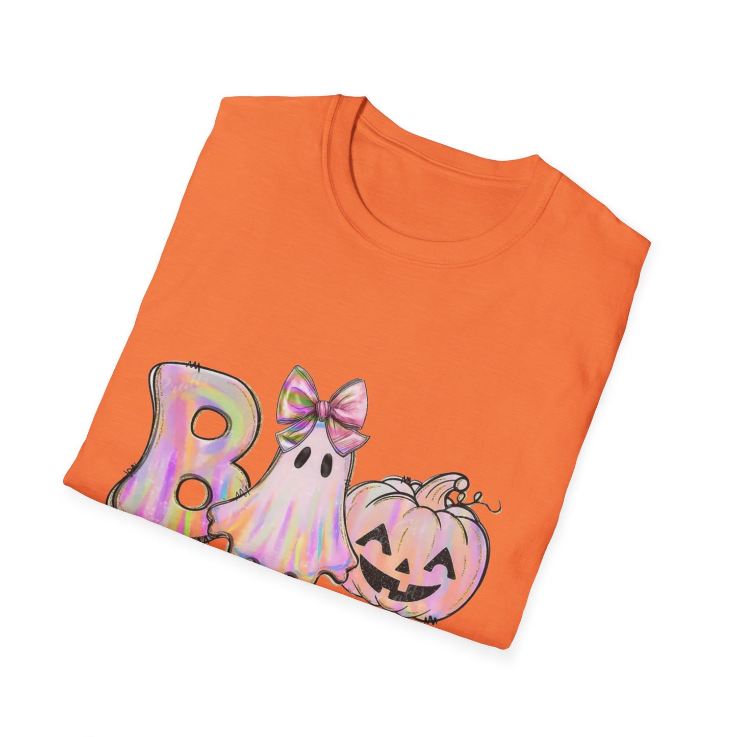Halloween Ghost Unisex Softstyle T-Shirt, Spooky Tee, Fall Apparel, Pumpkin Shirt, Boo T-Shirt,Halloween Costume