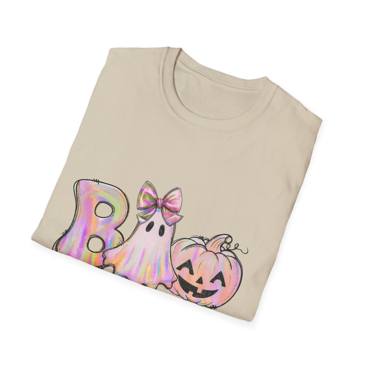 Halloween Ghost Unisex Softstyle T-Shirt, Spooky Tee, Fall Apparel, Pumpkin Shirt, Boo T-Shirt,Halloween Costume