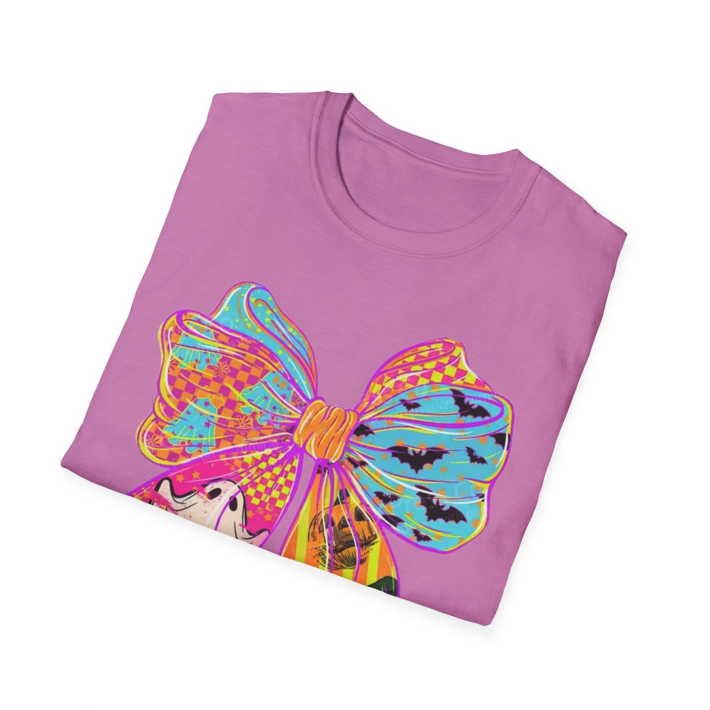 Colorful Bow Graphic Unisex T-Shirt, Fun Graphic Tee, Stylish Casual Wear, Perfect Gift for Birthdays, Festivals, and Celebrations