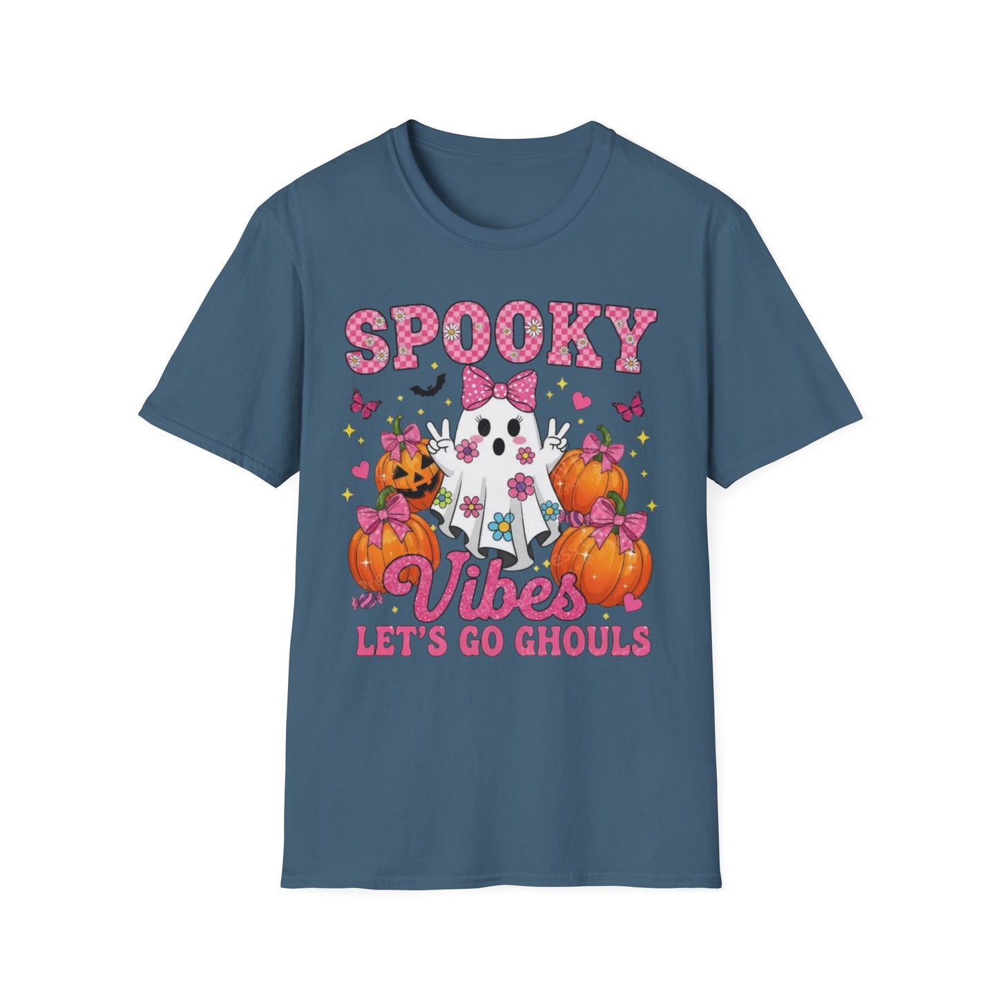 Spooky Vibes Unisex T-Shirt, Halloween Tee, Fun Costume Shirt, Ghost Design Shirt, Fall Fashion, Ghouls Love