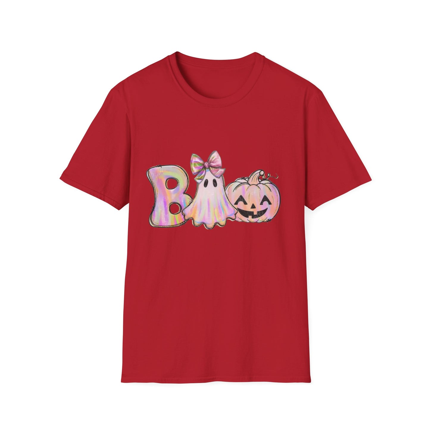 Halloween Ghost Unisex Softstyle T-Shirt, Spooky Tee, Fall Apparel, Pumpkin Shirt, Boo T-Shirt,Halloween Costume