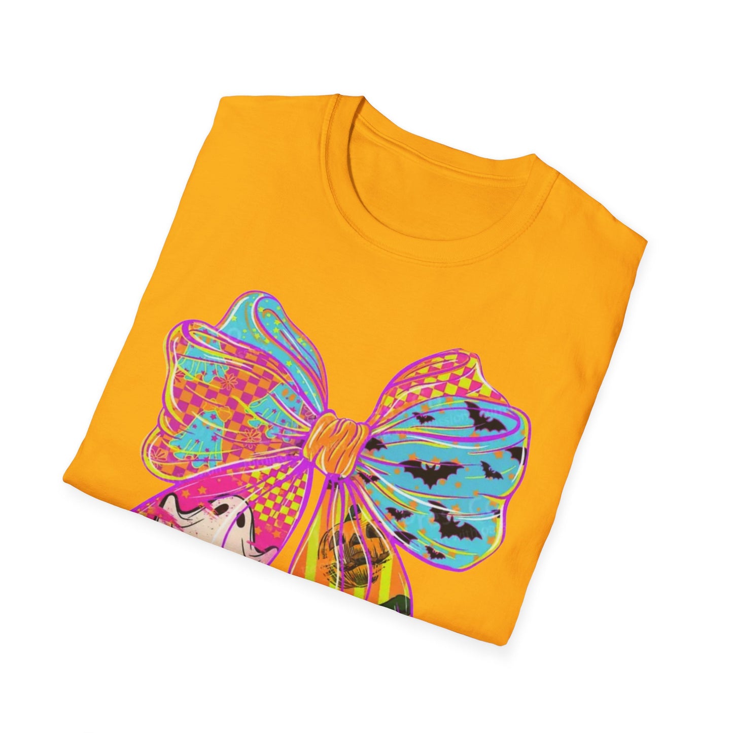 Colorful Bow Graphic Unisex T-Shirt, Fun Graphic Tee, Stylish Casual Wear, Perfect Gift for Birthdays, Festivals, and Celebrations
