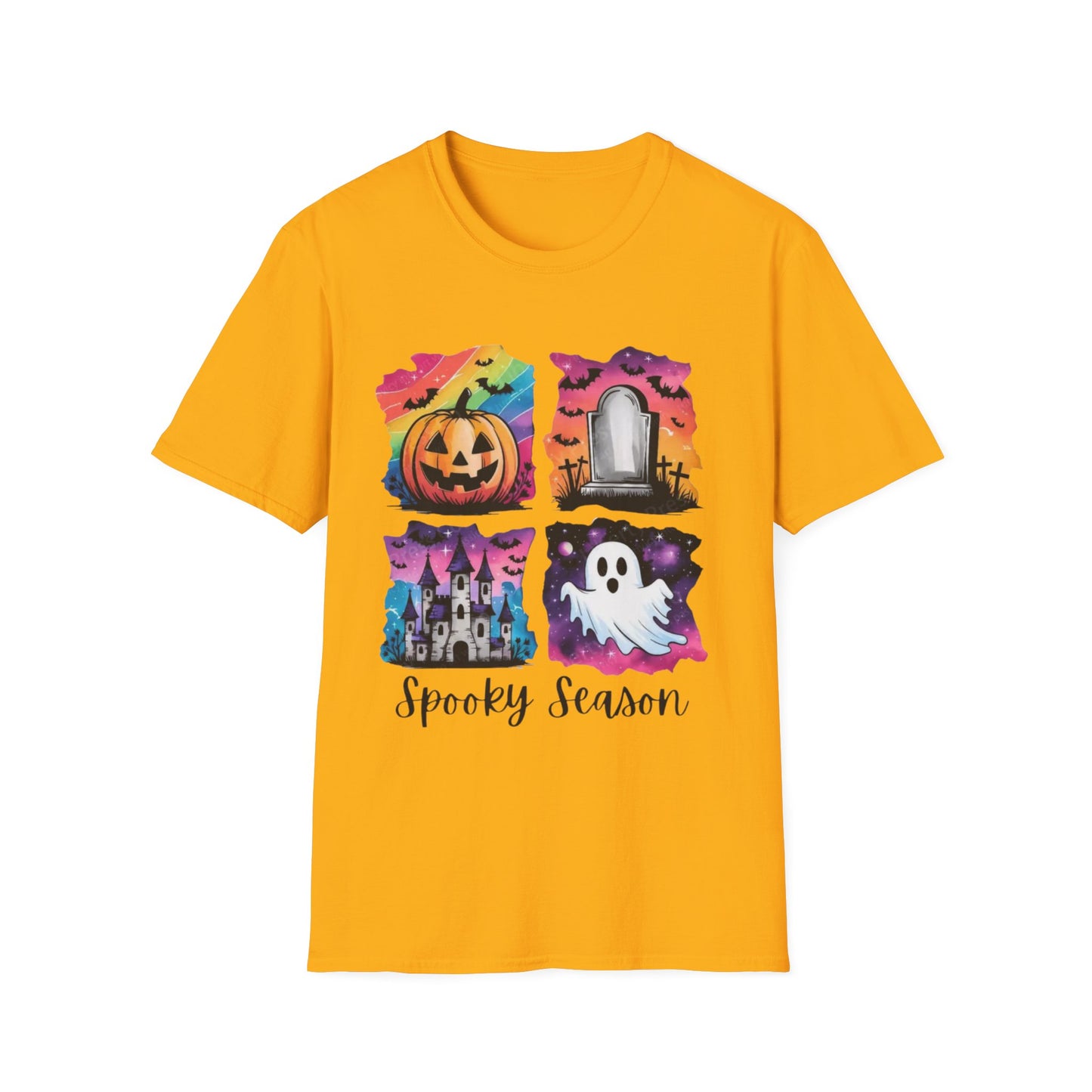 Halloween Graphic Tee, Spooky Season T-Shirt, Unisex Halloween Shirt, Witchy Apparel, October Festive Wear, Ghost and Pumpkin Tee