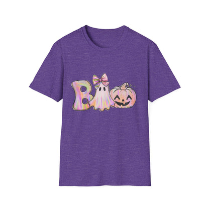 Halloween Ghost Unisex Softstyle T-Shirt, Spooky Tee, Fall Apparel, Pumpkin Shirt, Boo T-Shirt,Halloween Costume