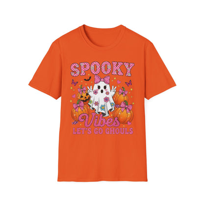 Spooky Vibes Unisex T-Shirt, Halloween Tee, Fun Costume Shirt, Ghost Design Shirt, Fall Fashion, Ghouls Love