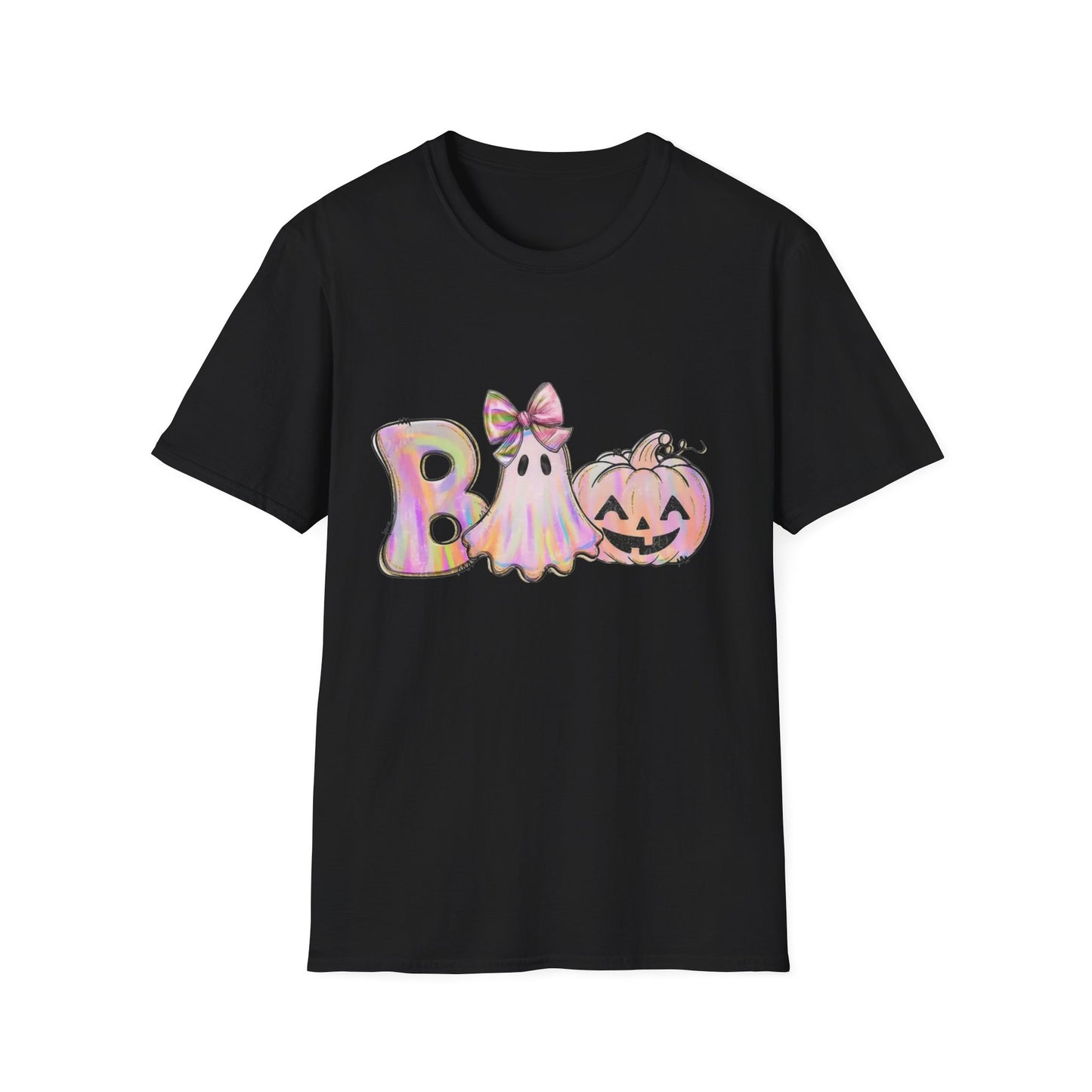 Halloween Ghost Unisex Softstyle T-Shirt, Spooky Tee, Fall Apparel, Pumpkin Shirt, Boo T-Shirt,Halloween Costume