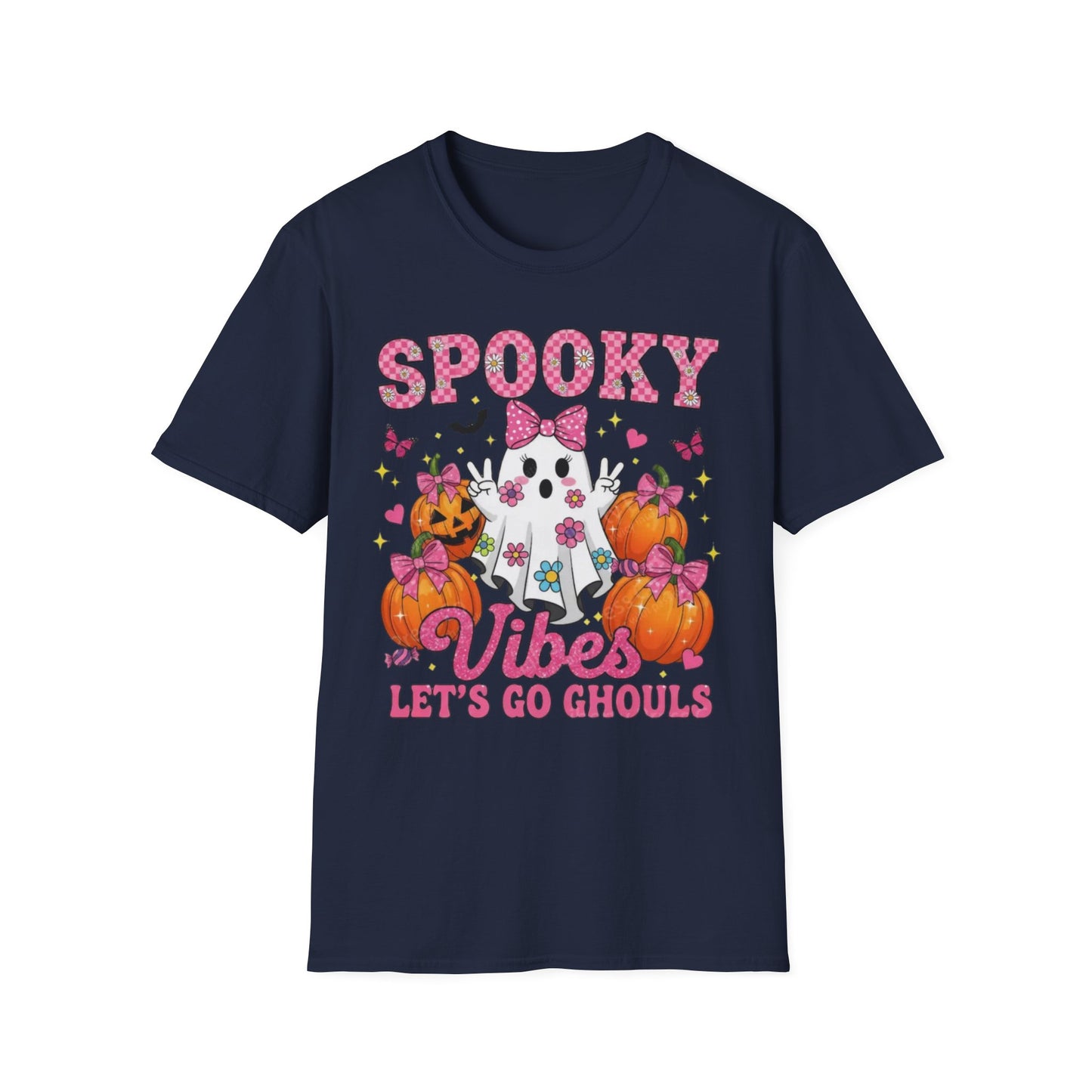 Spooky Vibes Unisex T-Shirt, Halloween Tee, Fun Costume Shirt, Ghost Design Shirt, Fall Fashion, Ghouls Love